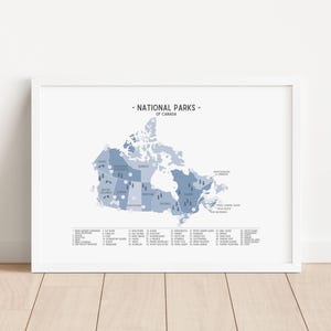 Mappa dei parchi nazionali del Canada, poster delle aree selvagge canadesi, poster di escursioni avventurose, decorazione da parete naturalistica per bambini, DOWNLOAD DIGITALE