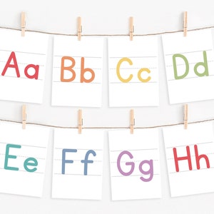 Tarjetas didácticas ABC imprimibles, Tarjetas de práctica de escritura a mano para niños, Impresión de tarjetas didácticas del alfabeto, Tarjetas preescolares para aprender a imprimir, DESCARGA DIGITAL