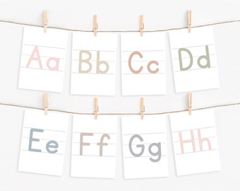 Printable ABC Flashcards, Kids Handwriting Practice Cards, Printing Alphabet Flashcards, Preschool Learn to Print Cards, DIGITAL DOWNLOAD