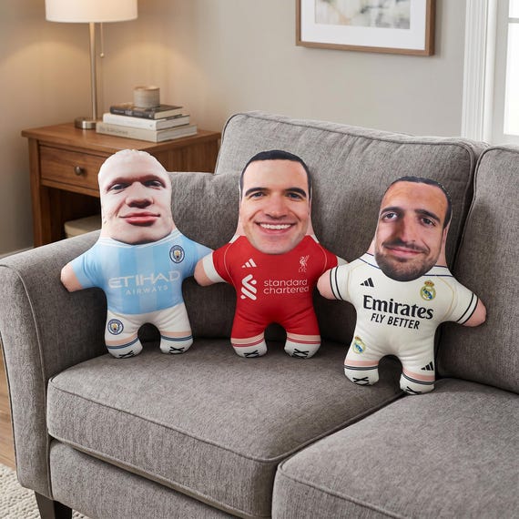 Custom World Cup Soccer Player Pillow,Personalized Football Jersey Human Shape Pillow,Custom Face Name Number Plush Pillow,Football Fan Gift