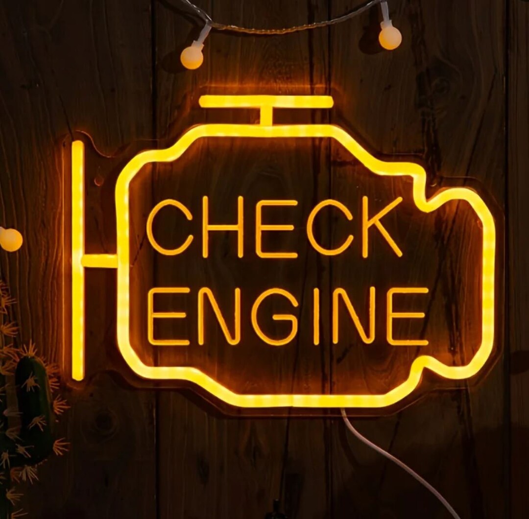 Check Engine Custom Made to Order Neon Sign Led Light - Etsy