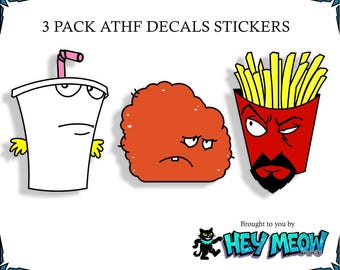 Aqua Teen Hunger Force Vinyl Decal Sticker 3-Pack: ATHF Cartoon