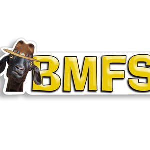Billy Strings GOAT BMFS Vinyl Decal Sticker Goofy