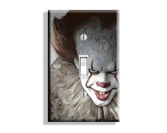 Evil Killer Clown Demon TV Series  Movie Book Light Switch Cover IT Pennywise