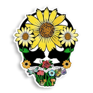 Black Cats China Cat Sunflower Vinyl Decal Sticker Grateful Dead