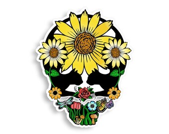 Black Cats China Cat Sunflower Vinyl Decal Sticker Grateful Dead