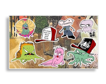 Squidbillies Blue Ridge Mud Squids Adult Cartoon Vinyl Decal Sticker Sheet