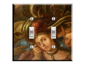 Chained Venus Hendrick Goltzius Dark Academia Renaissance Angel Cupid Gothic Chained Venus Light Switch Cover Art