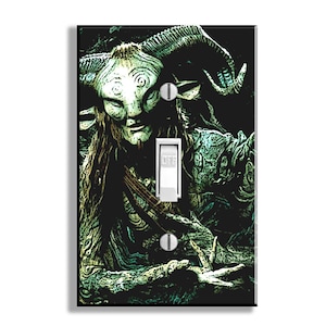 Dark Fantasy Fairytale Faun Creature Art Light Switch Plate Cover Pan&#39;s Labyrinth