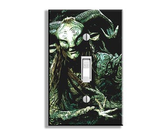 Dark Fantasy Fairytale Faun Creature Art Light Switch Plate Cover Pan's Labyrinth