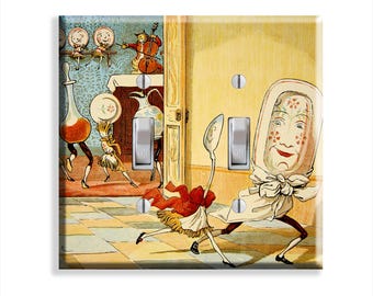 Hey Diddle Diddle Children Nursery Storybook Decor Light Switch Plate Cover Decor