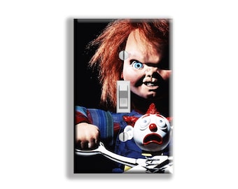 Chucky Child's Play Light Switch Cover: 80s Horror Decor