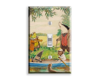 Wind in the Willows Children's Book Nursery Decor Light Switch Plate Cover Decor