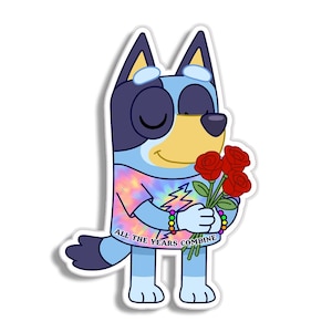Stella Bluey Blue Heeler Pup Dog Australian Children Cartoon Vinyl Decal Sticker