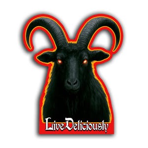 Black Phillip Witch Wiccan Goat Live Deliciously Pagan The Witch Horror Vinyl Decal Sticker