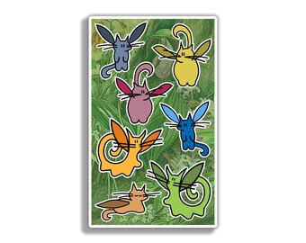 Magical Garden Fairy Kitty Cats Vinyl Decal Sticker Sheet Journal Planner Stickers