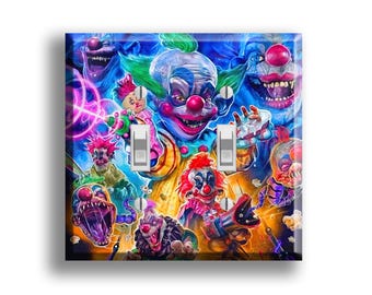 80's Horror Film Science Fiction Double Toggle Light Switch Cover Plate Killer Klowns from Outer Space