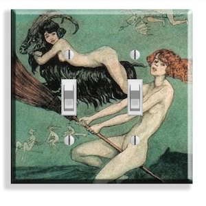 The Witches Ride Black Phillip DOUBLE Toggle Light Switch Plate Cover Gothic Decor