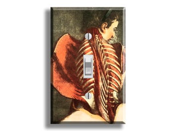 The Flayed Angel Victorian Medical Art Light Switch Plate Cover Gothic Decor