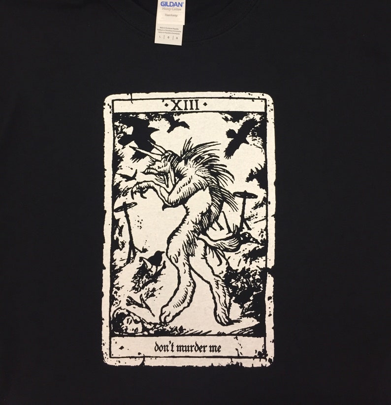 Grateful Dead T Shirt Dire Wolf Tarot Card Screen Printed Etsy