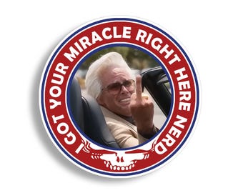 Adult Humor Uncle Baby Billy Grateful Dead Mashup Miracle Funny Religious Vinyl Decal Sticker