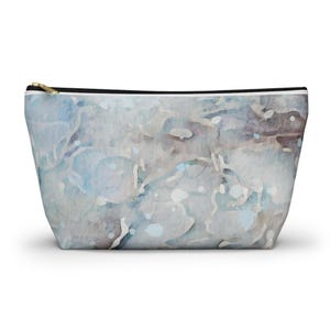 Marble Print Zipper Pouch: Cosmetic Bag, Pencil Case