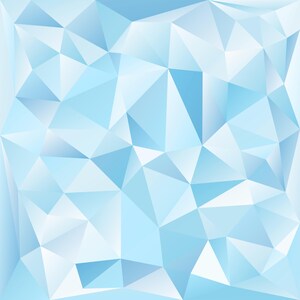 May include: Abstract background with a geometric pattern of light blue triangles.