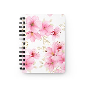 Floral Spiral Bound Journal | Cute Notebook for Writers, Gift for Her, Daily Planner, Sketchbook, Travel Journal