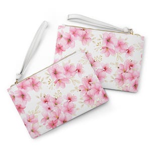 Handmade Floral Clutch: Sakura Design Cosmetic Bag