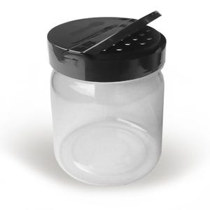 Spice jar with butterfly lid, present for a cook, present for a hostess, plastic spice jars, stylish spice jars, kitchen spice organizer