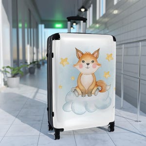 Hand-Painted Rolling Carry-On Suitcase: Artistic Travel Luggage