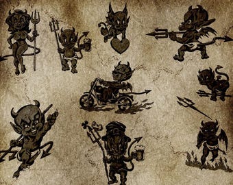 Pinceles de Photoshop del Diablo, conjunto de pinceles de textura (formato ABR)