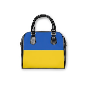 Ukrainian Flag Shoulder Handbag, Tote, Everyday Bag, Gift for Her, Summer Fashion, Travel Accessory, Eco-Friendly, Ukrainian style