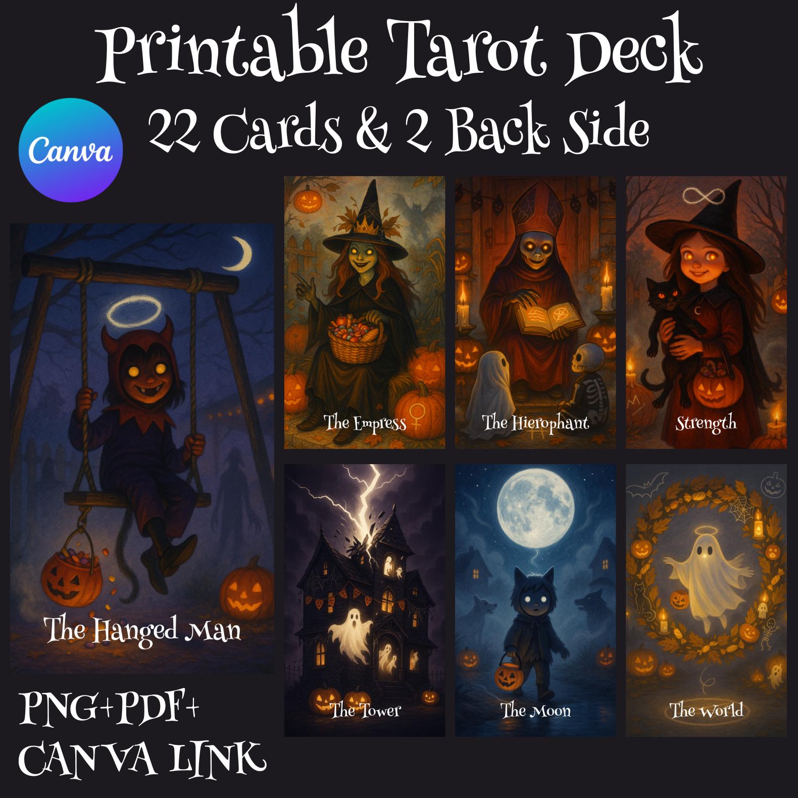Horror Tarot Guide.pdf Halloween Tarot Deck: Horror-inspired Major Arcana (digital Download ...