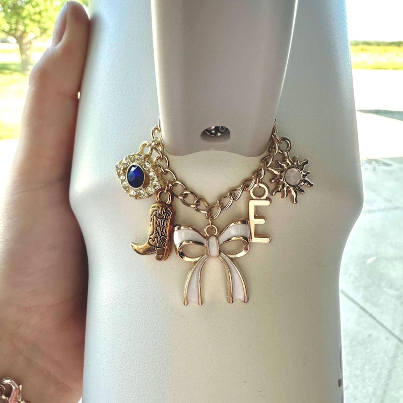 Personalized Cup Charm, Handle Charm, Tumbler Charm, Cup Accessories, Tumbler Accessories