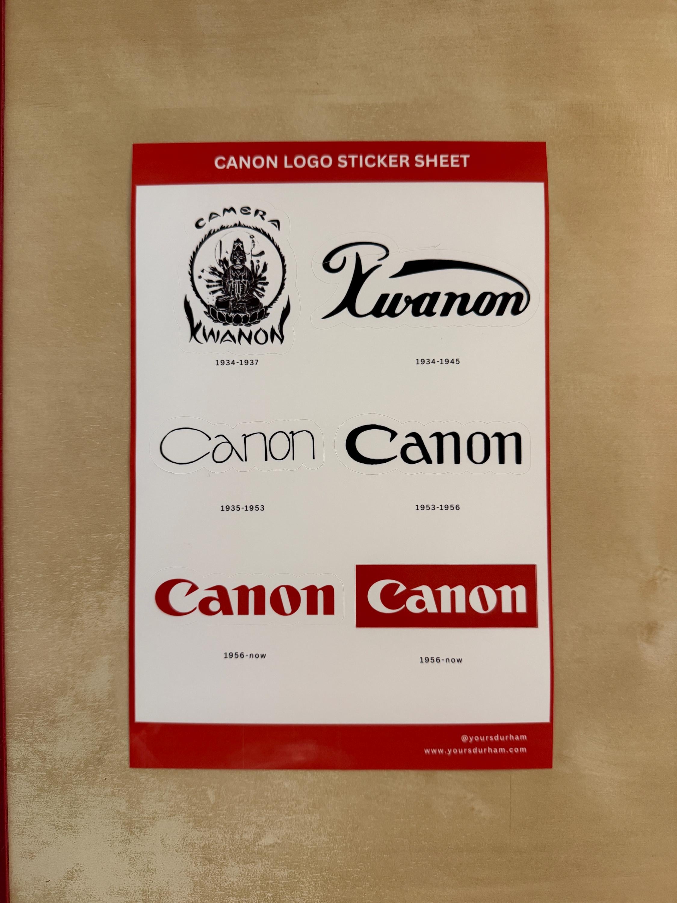 Sticker Autocollant Vintage Canon EOS - Années 1980 - Fabriqué En France