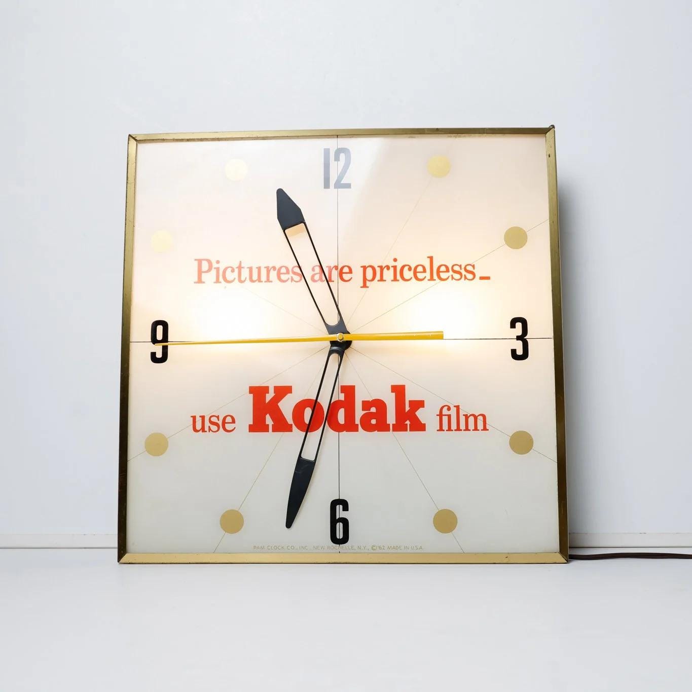 Vintage Advertising Lighted Clock - Etsy