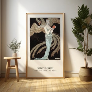 Lámina artística Sortilèges, póster Art Déco francés vintage, ilustración de moda de los años 20, arte parisino de George Barbier