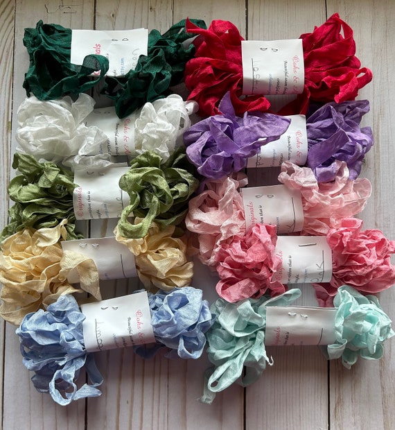 10 Scrunched Crinkled BEST of 2023 colors seam binding ribbon  50 yards scrapbooking card making tag art gift wrap favorite colors in shop