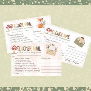 Courrier des enseignants - Cartes de compliments pour les enseignants - Remarque aux parents