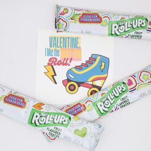 Roller Skates Valentines Gift Tag-I Like The Way You Roll- Favor Tags- Retro