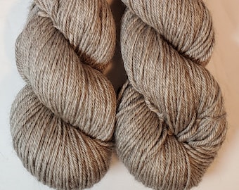 Hand Dyed Yarn - Superwash Merino Wool/Silk/Yak DK & light worsted weight "Natural"
