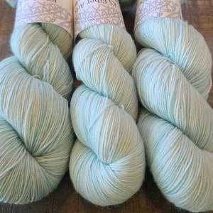 Glacier- Sock/Fingering Weight - Solid Hand-Dyed Yarn - Superwash Merino Wool/Nylon