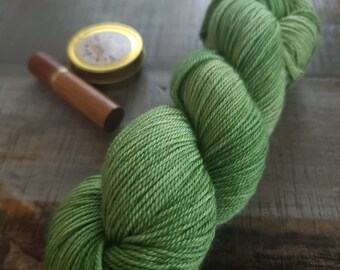 Hand-Dyed Yarn Merino Cashmere Nylon Blend Superwash "Basil"