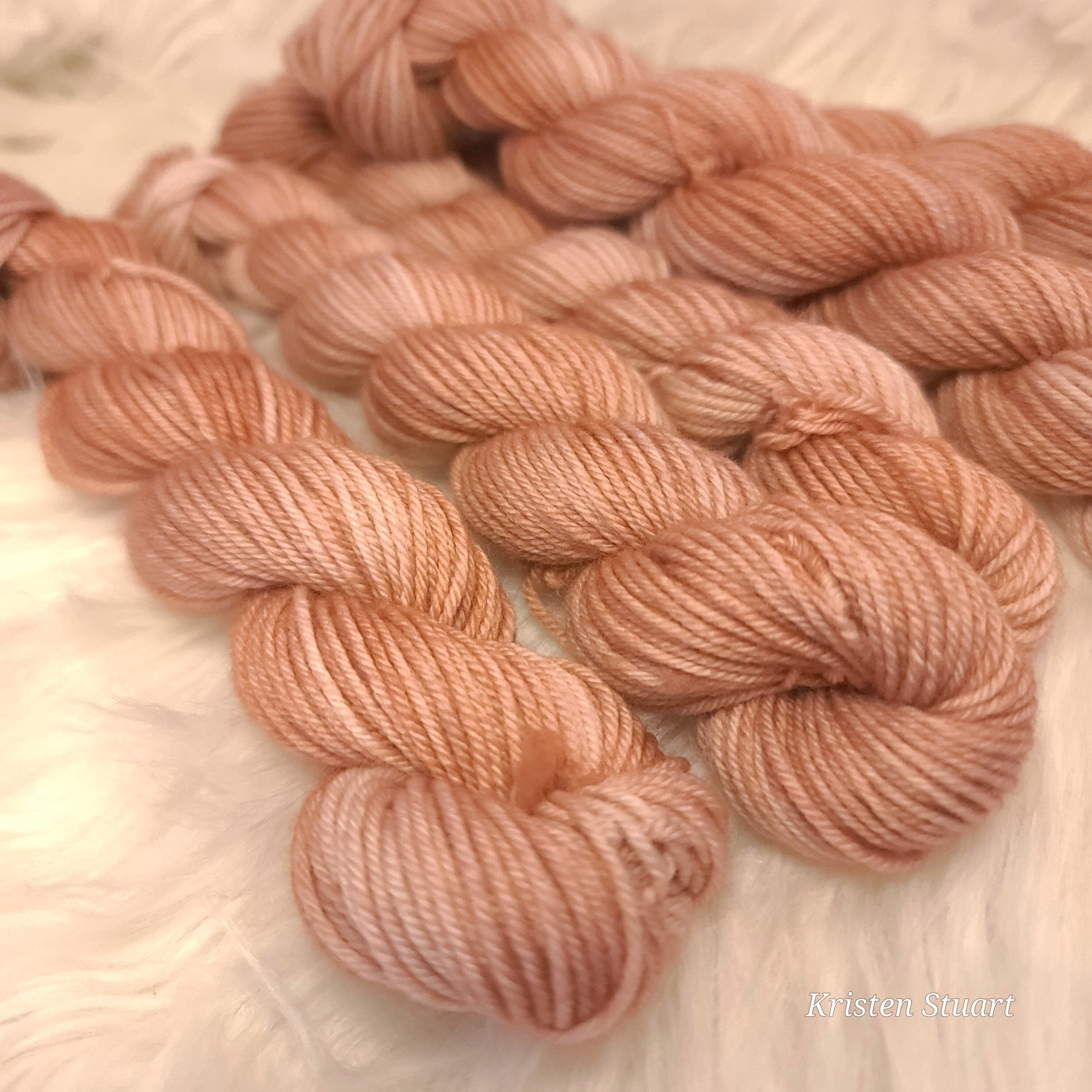 Rose gold -Mini Sock/Fingering Weight - Hand-Dyed Yarn - Superwash Merino Wool/Nylon