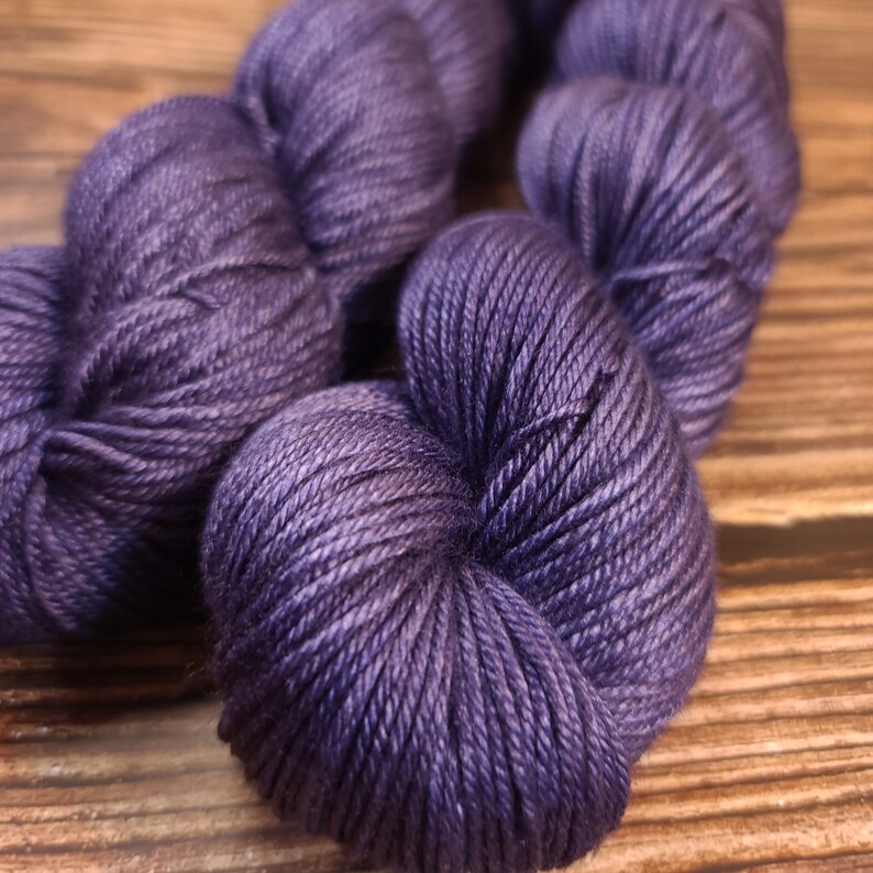 Midnight DK & light worsted weight Hand Dyed Yarn Etsy