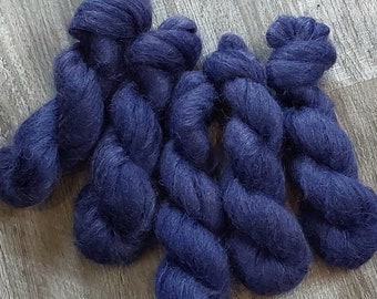 Wild Blueberry - mohair lace/ Hand dyed/ lace weight