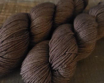 Nutty- DK & light worsted weight - Hand Dyed Yarn - Superwash Merino Wool/Silk/Yak blend