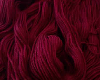 Merlot- DK & light worsted weight - Hand Dyed Yarn - Superwash Merino Wool/Nylon