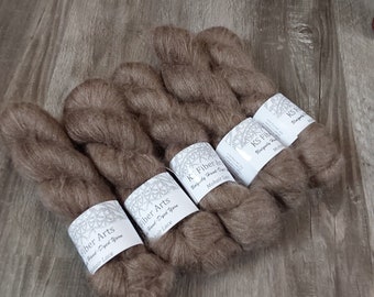 Nutty - mohair lace/ Hand dyed/ lace weight